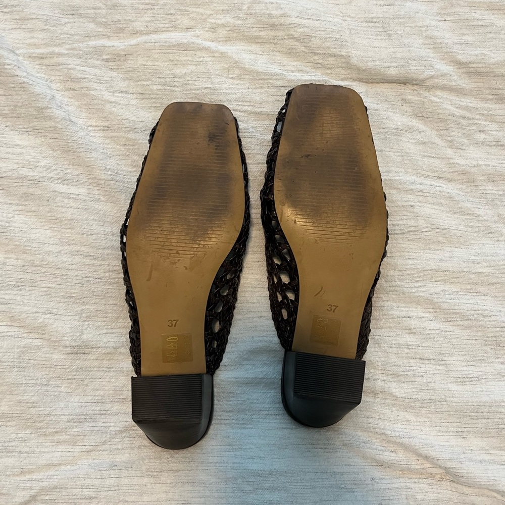 Anthropologie Woven Leather Mule in Dark Brown - Picture 4 of 6